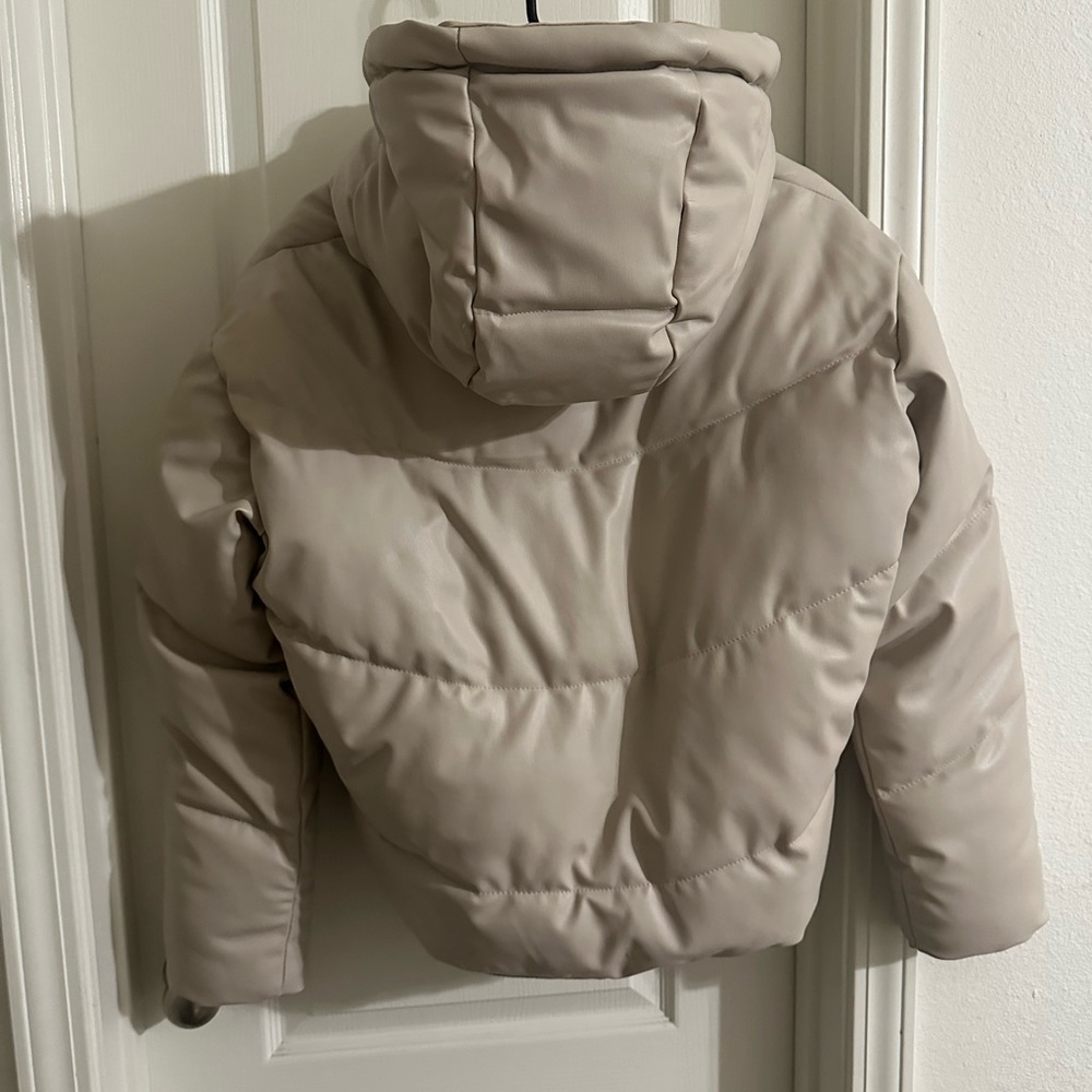 Zara Light Beige Puffer Jacket